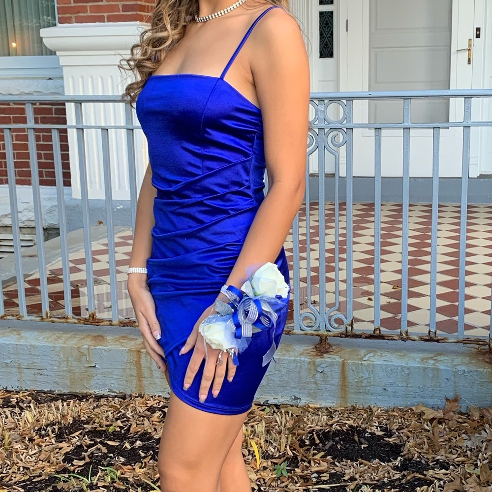 Blue Windsor Body con Dress